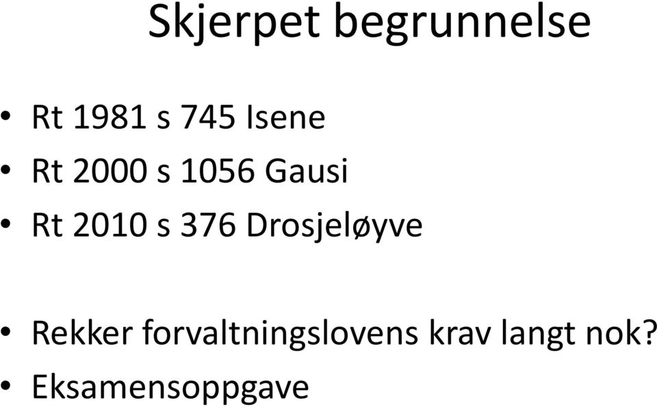 376 Drosjeløyve Rekker