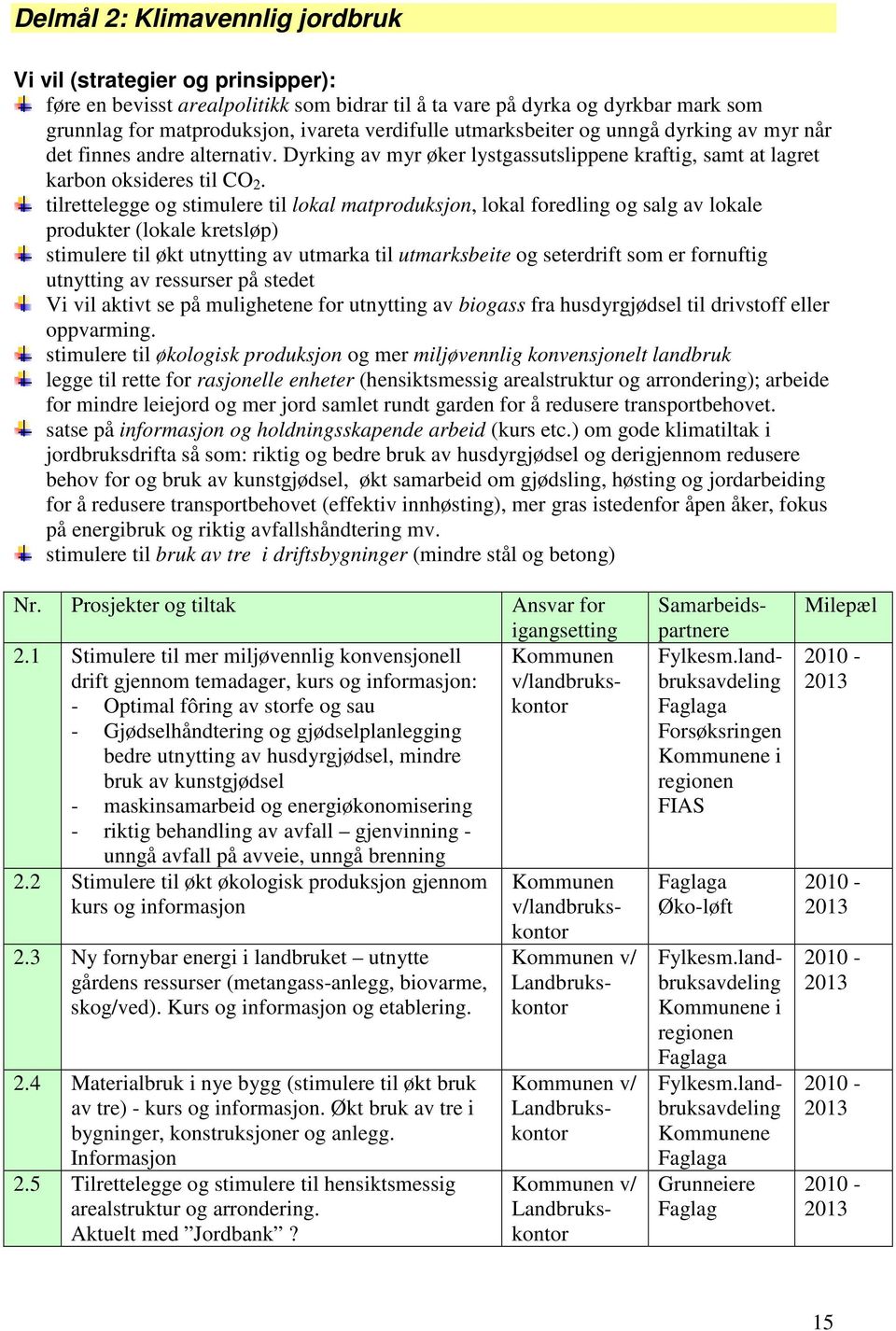 tilrettelegge og stimulere til lokal matproduksjon, lokal foredling og salg av lokale produkter (lokale kretsløp) stimulere til økt utnytting av utmarka til utmarksbeite og seterdrift som er