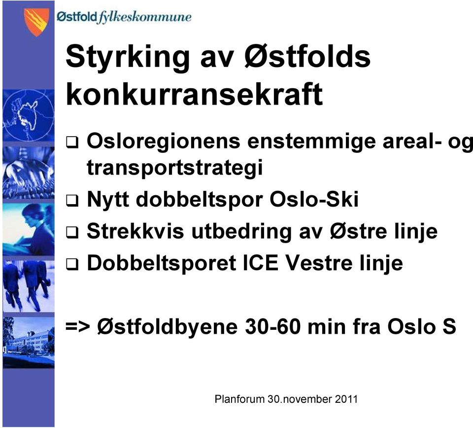 dobbeltspor Oslo-Ski Strekkvis utbedring av Østre