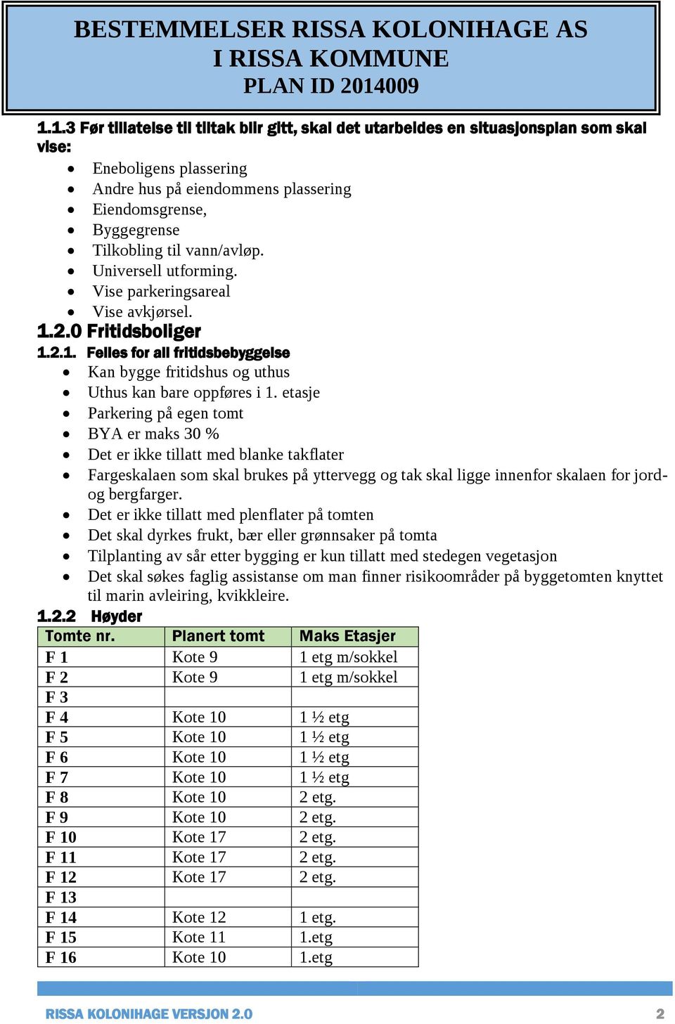 etasje Parkering på egen tomt BYA er maks 30 % Fargeskalaen som skal brukes på yttervegg og tak skal ligge innenfor skalaen for jordog bergfarger.