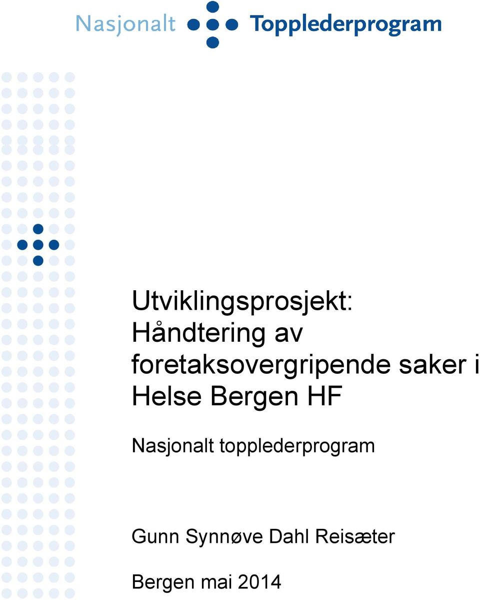Bergen HF Nasjonalt topplederprogram