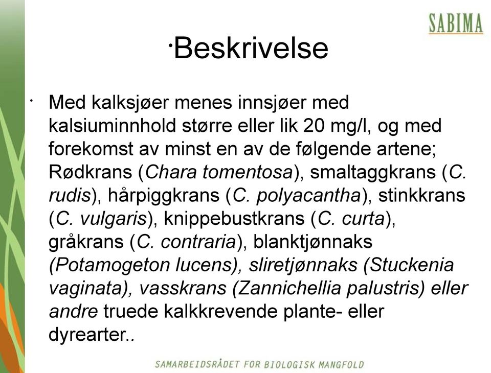 polyacantha), stinkkrans (C. vulgaris), knippebustkrans (C. curta), gråkrans (C.