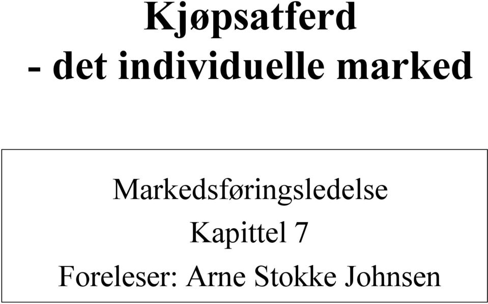 Markedsføringsledelse