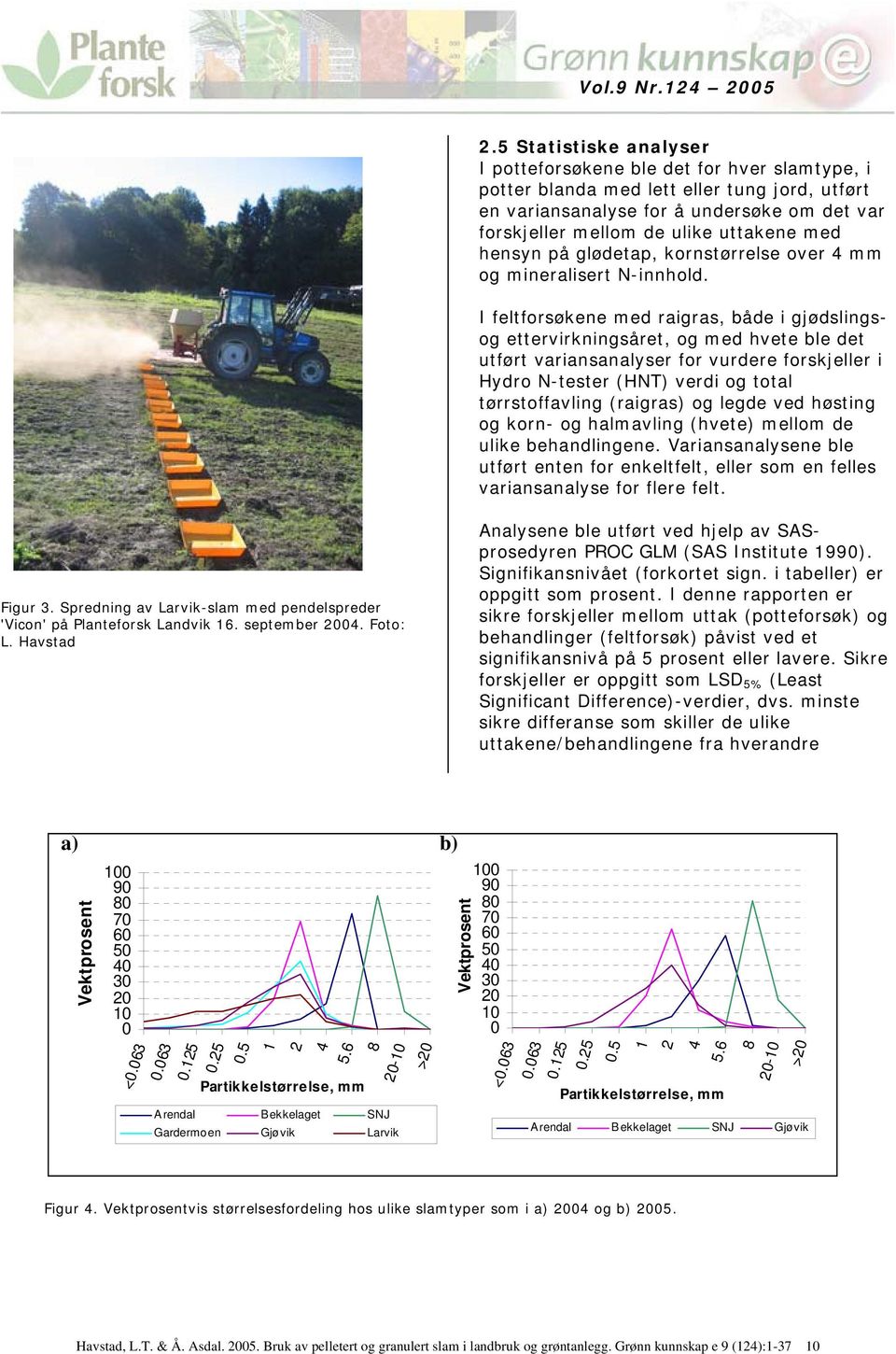 I feltforsøkene med raigras, både i gjødslingsog ettervirkningsåret, og med hvete ble det utført variansanalyser for vurdere forskjeller i Hydro N-tester (HNT) verdi og total tørrstoffavling