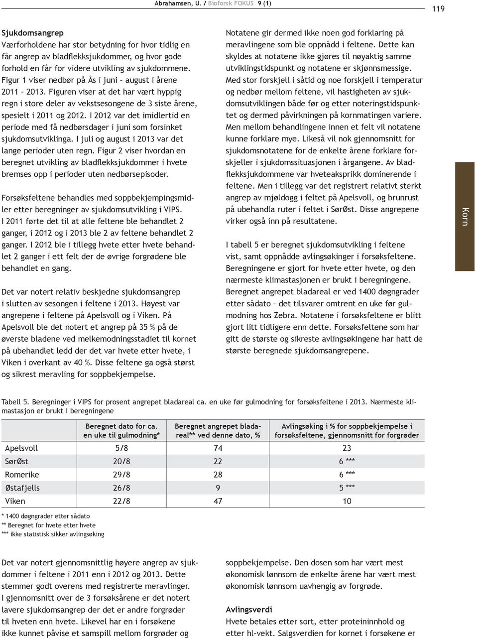 Figur 1 viser nedbør på Ås i juni august i årene 2011 2013. Figuren viser at det har vært hyppig regn i store deler av vekstsesongene de 3 siste årene, spesielt i 2011 og 2012.