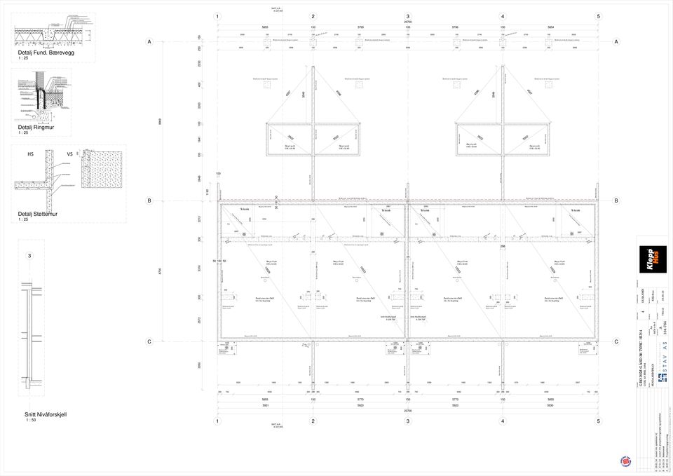 80 0 6x8/ mm svill mm sfaltplate/9 mm GU x8 mm lekte for liggende kledn. (evnt, x8 + 6x8 mm for stående.) x6 mm klemlekte Svillemembran 0 mm isolasjon m/beslag eller fasade/pussplater.