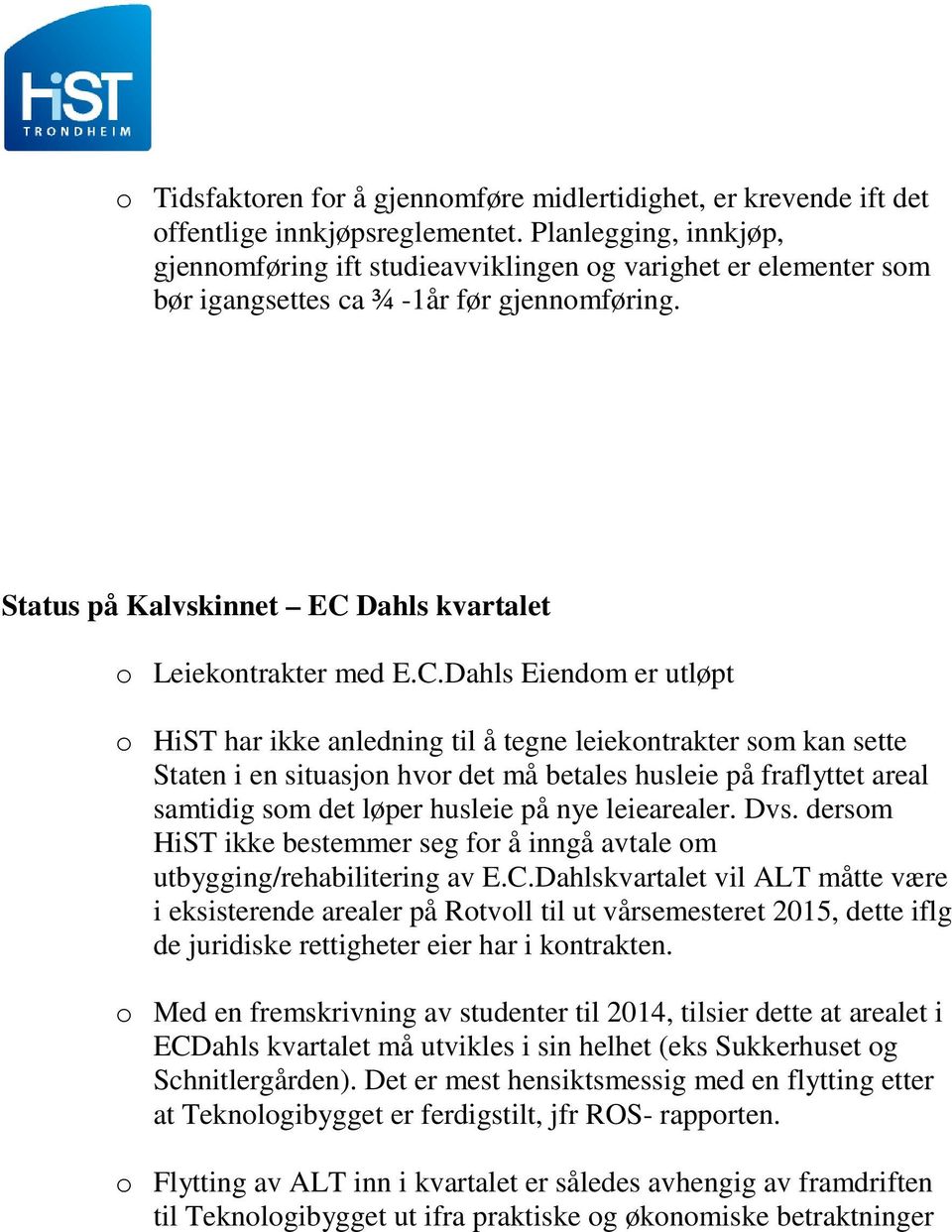 Dahls kvartalet o Leiekontrakter med E.C.