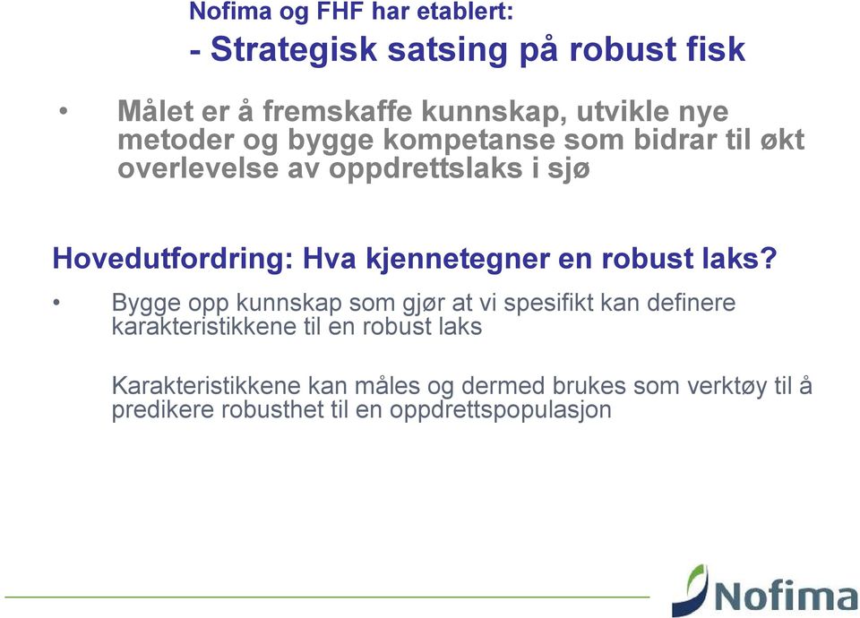 kjennetegner en robust laks?