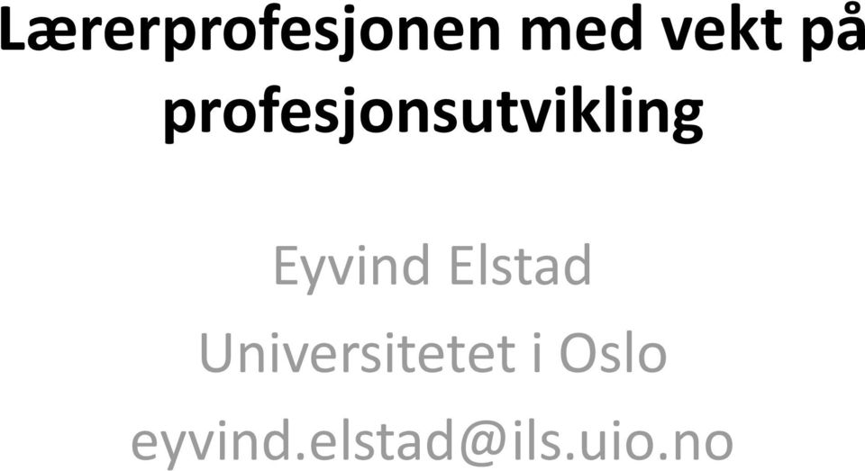 Eyvind Elstad
