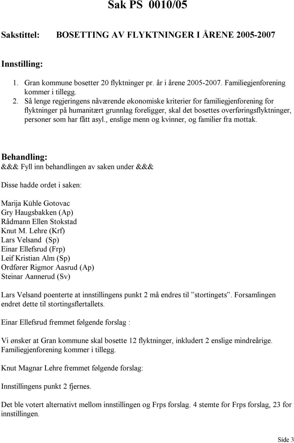 flyktninger pr. år i årene 20