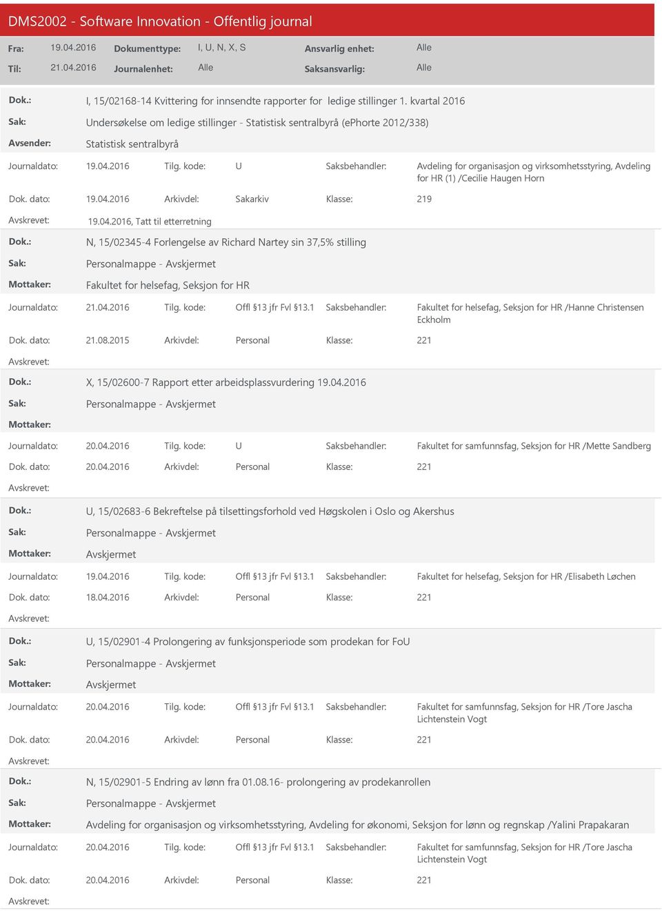 av Richard Nartey sin 37,5% stilling Personalmappe - Fakultet for helsefag, Seksjon for HR 21.08.