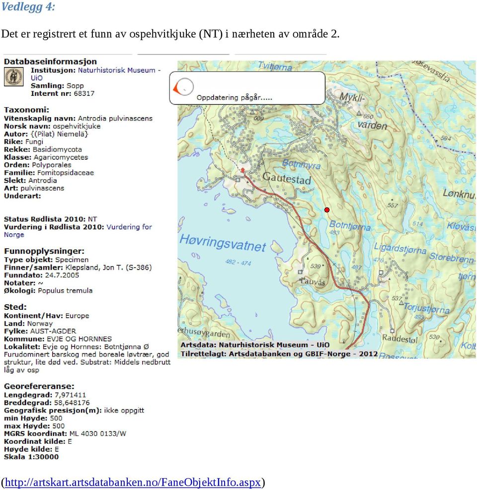 nærheten av område 2.