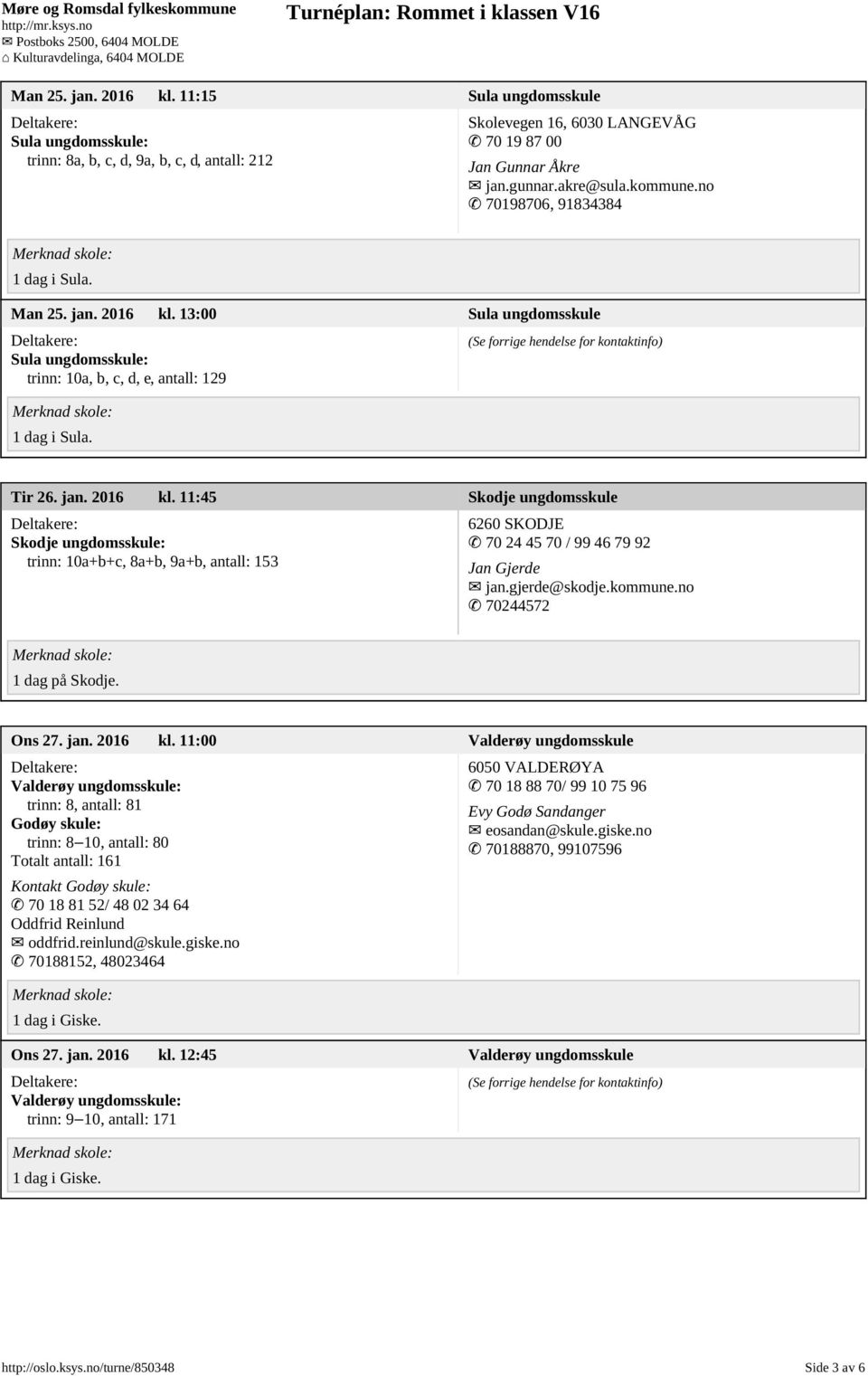 gjerde@skodje.kommune.no 70244572 1 dag på Skodje. Ons 27. jan. 2016 kl.