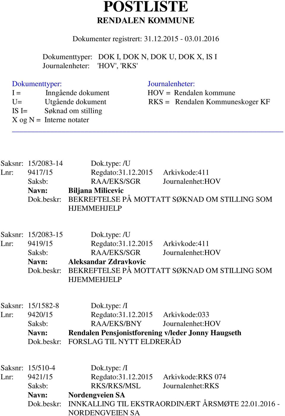 beskr: FORSLAG TIL NYTT ELDRERÅD Saksnr: 15/510-4 Dok.type: /I Lnr: 9421/15 Regdato:31.12.