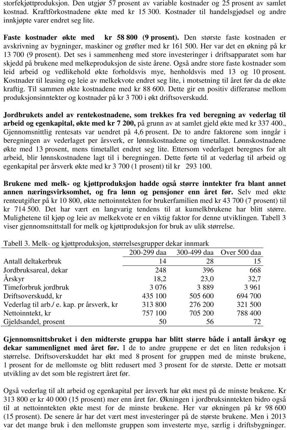 Den største faste kostnaden er avskrivning av bygninger, maskiner og grøfter med kr 161 500. Her var det en økning på kr 13 700 (9 prosent).