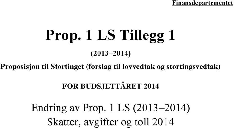 Stortinget (forslag til lovvedtak og