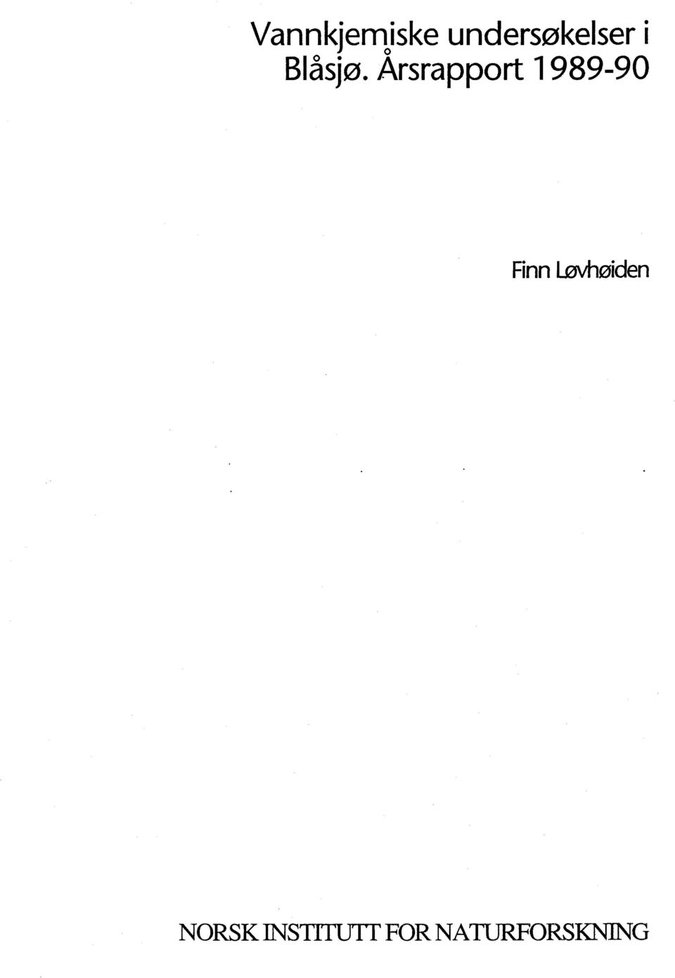 Arsrapport 1989-90 Finn