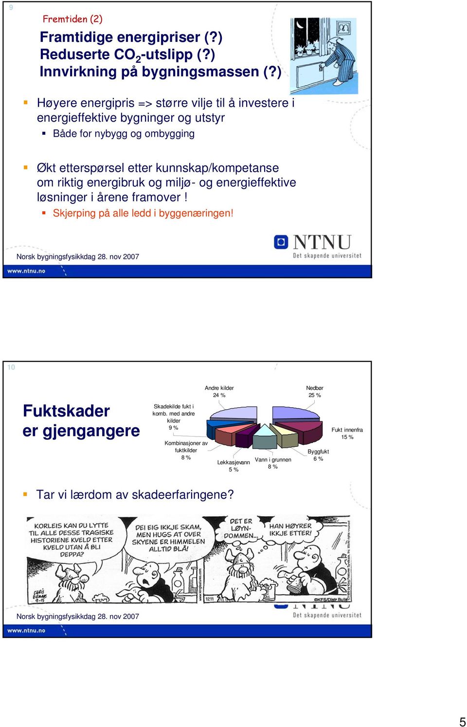 kunnskap/kompetanse om riktig energibruk og miljø- og energieffektive løsninger i årene framover! Skjerping på alle ledd i byggenæringen!