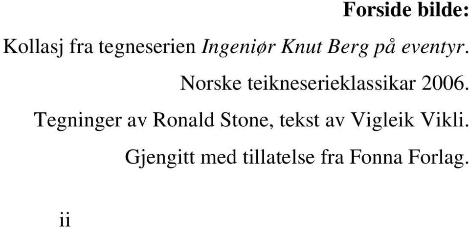 Norske teikneserieklassikar 2006.