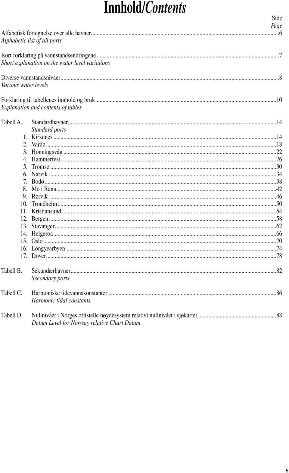 Standardhavner...14 Standard ports 1. Kirkenes...14 2. Vardø...18 3. Honningsvåg...22 4. Hammerfest...26 5. Tromsø...30 6. Narvik...34 7. Bodø...38 8. Mo i Rana...42 9. Rørvik...46 10. Trondheim.