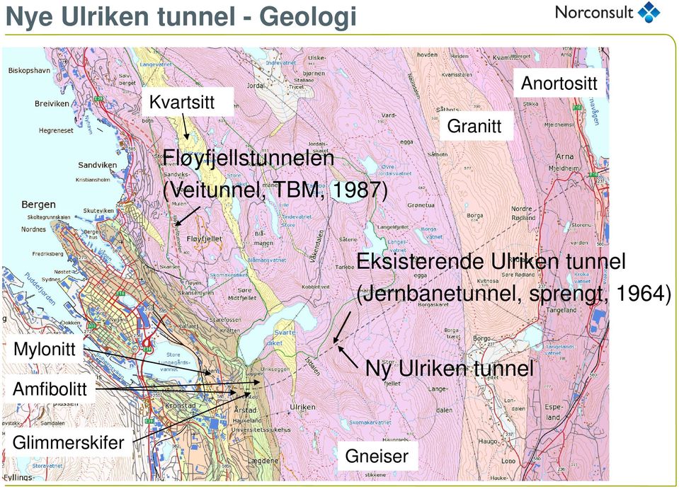 Eksisterende Ulriken tunnel (Jernbanetunnel, sprengt,