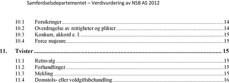 3 Konkurs, akkord e. l.... 15 10.4 Force majeure... 15 11.