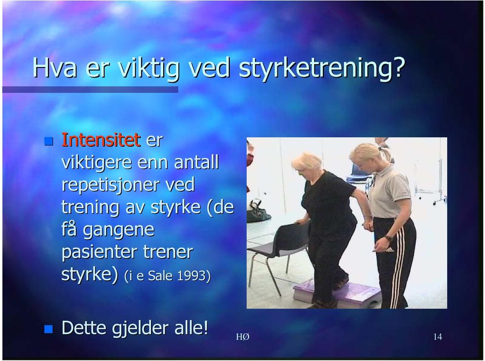 repetisjoner ved trening av styrke (de få