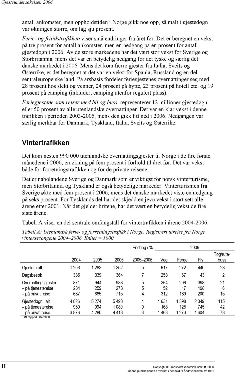 Av de store markedene har det vært stor vekst for Sverige og Storbritannia, mens det var en betydelig nedgang for det tyske og særlig det danske markedet i 2006.