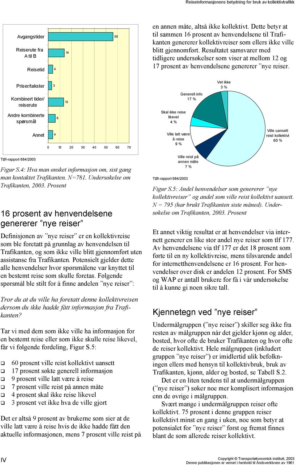 Resultatet samsvarer med tidligere undersøkelser som viser at mellom 1 og 17 prosent av henvendelsene genererer nye reiser.