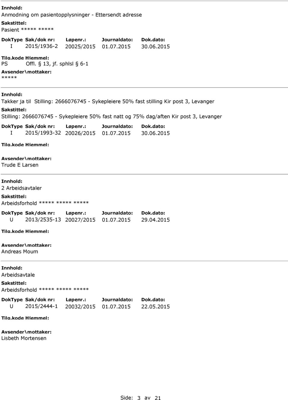 natt og 75% dag/aften Kir post 3, Levanger 2015/1993-32 20026/2015 30.06.