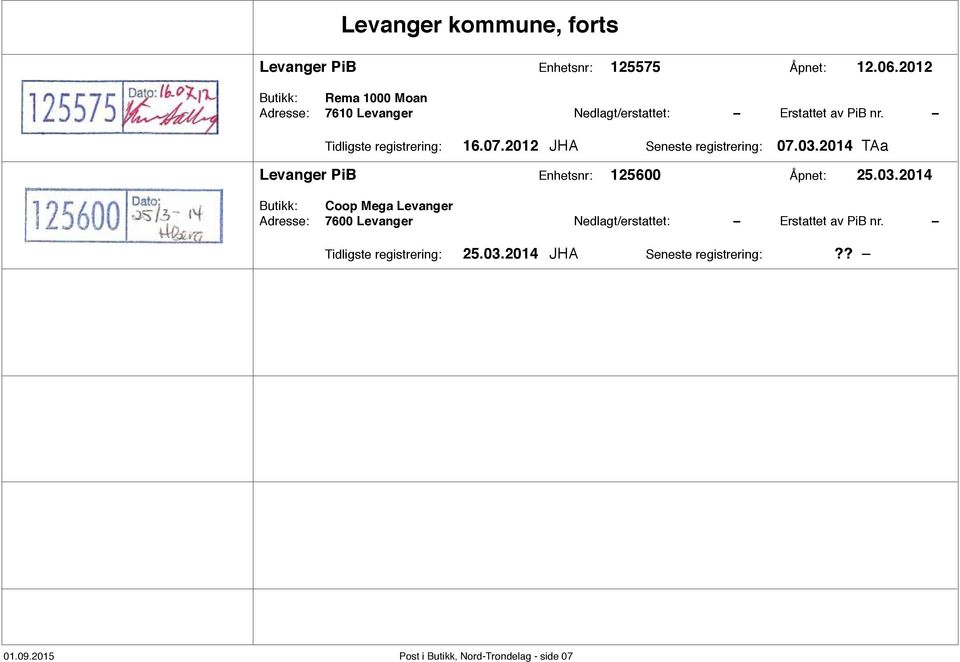 2012 JHA Seneste registrering: 07.03.