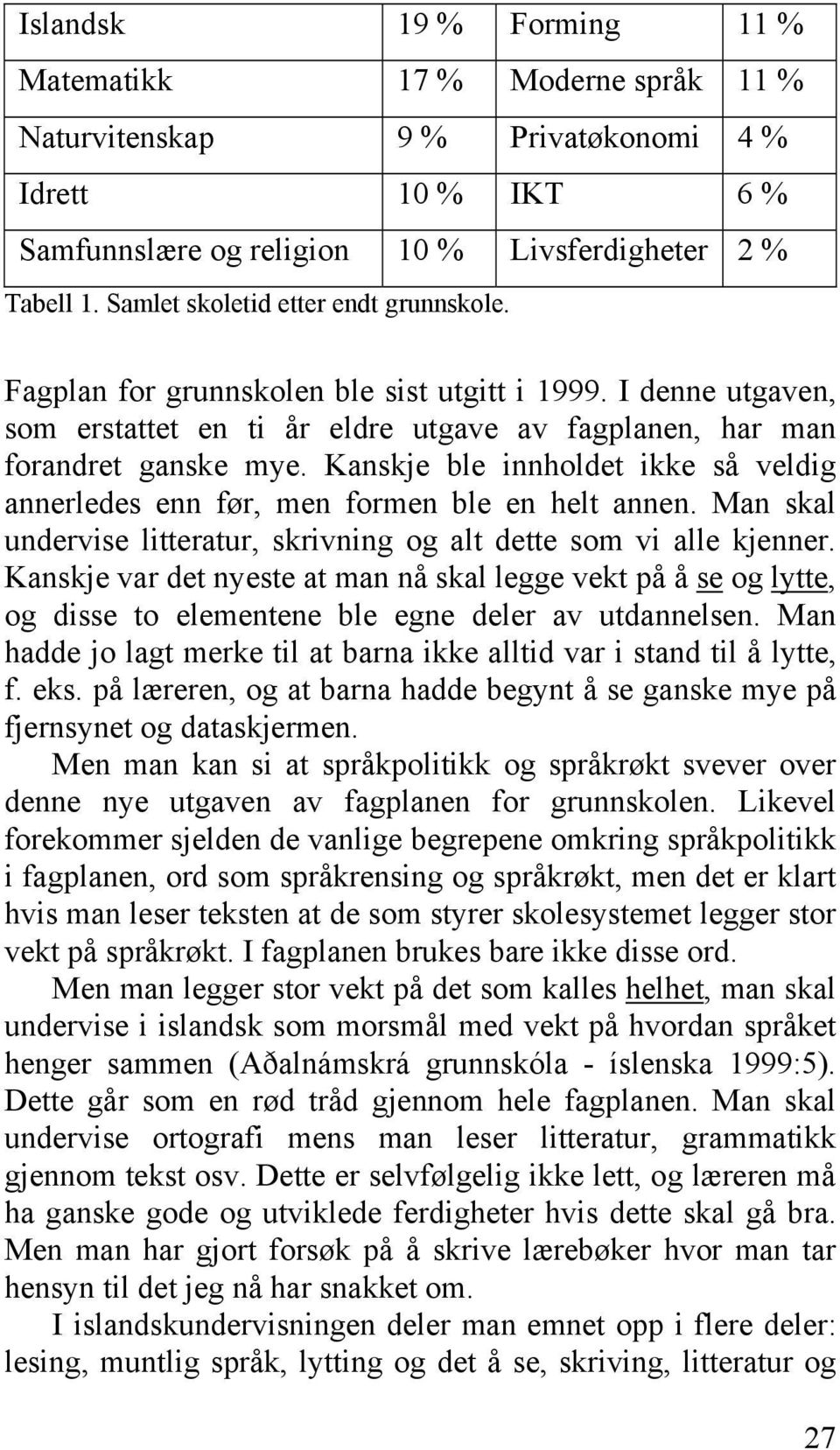 Kanskje ble innholdet ikke så veldig annerledes enn før, men formen ble en helt annen. Man skal undervise litteratur, skrivning og alt dette som vi alle kjenner.