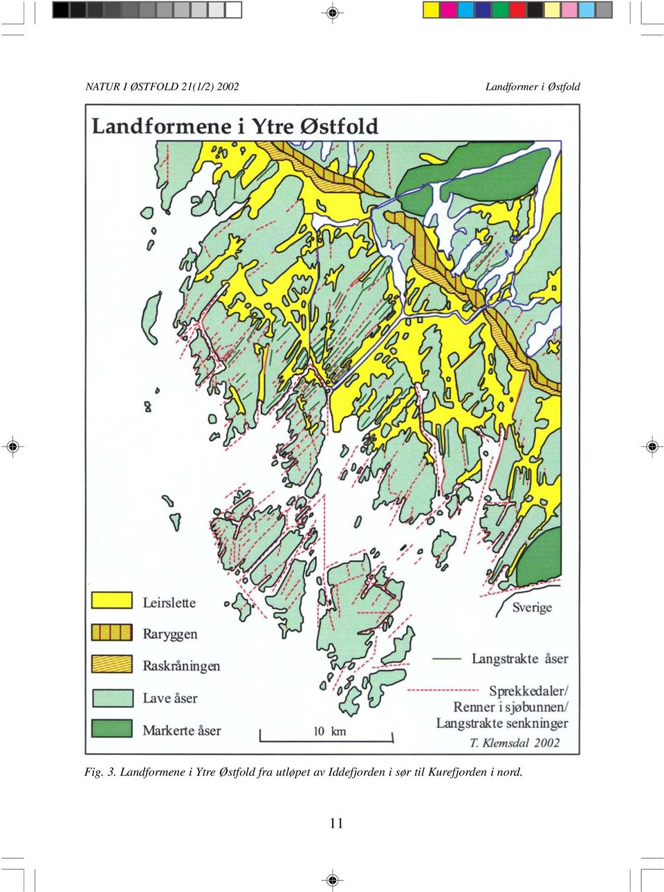 Landformene i Ytre Østfold fra
