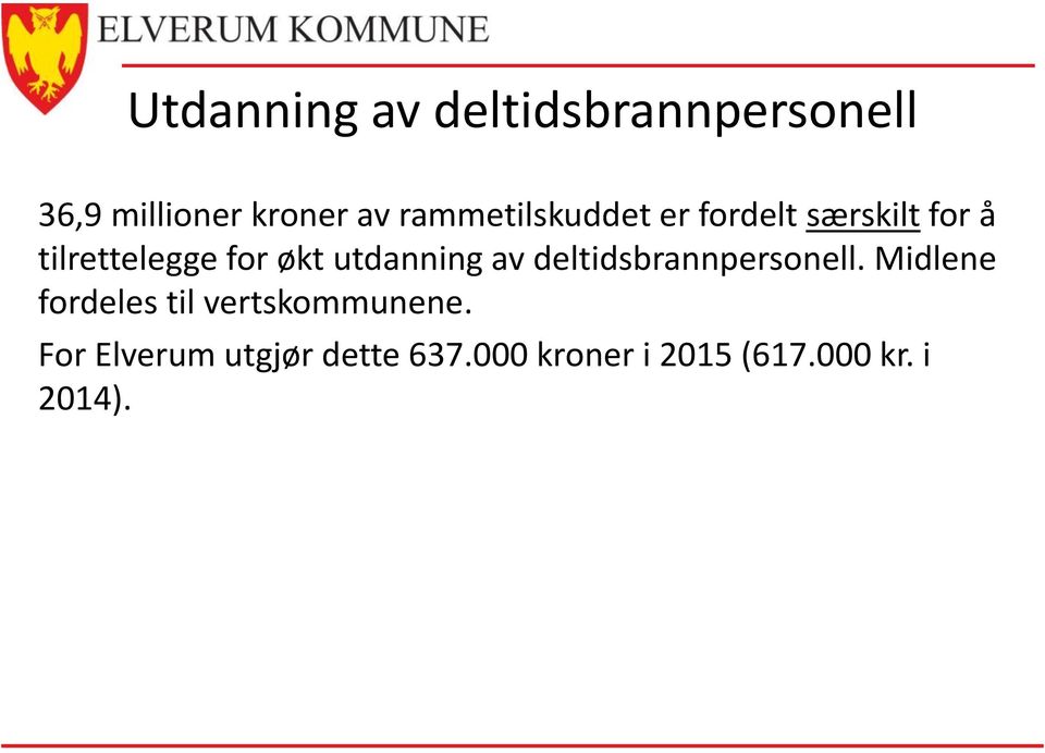 utdanning av deltidsbrannpersonell.