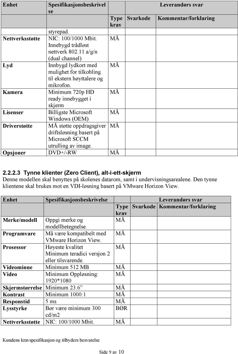 Kamera Minimum 720p HD ready innebygget i skjerm Lisenser Billigste Microsoft Windows (OEM) Driverstøtte støtte oppdragsgiver driftsløsning basert på Microsoft SCCM utrulling av image.