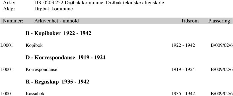 Korrespondanse 1919-1924 L0001 Korrespondanse 1919-1924