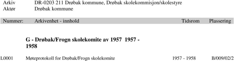 Drøbak/Frogn skolekomite av 1957