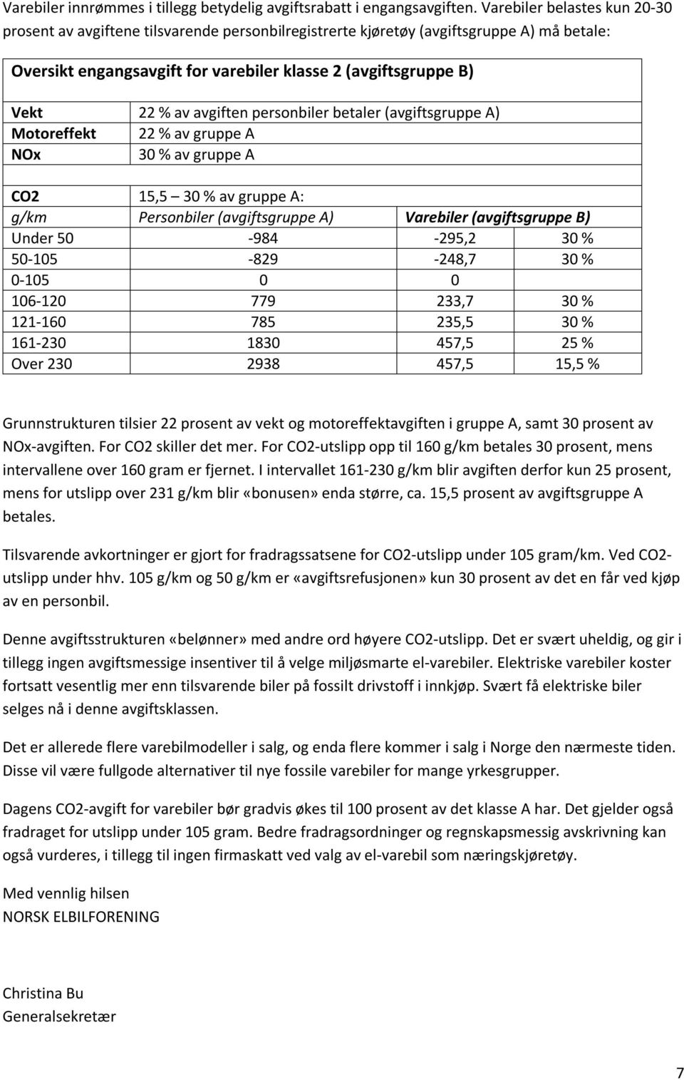 avgiften personbiler betaler (avgiftsgruppe A) Motoreffekt 22 % av gruppe A NOx 30 % av gruppe A CO2 15,5 30 % av gruppe A: g/km Personbiler (avgiftsgruppe A) Varebiler (avgiftsgruppe B) Under 50-984