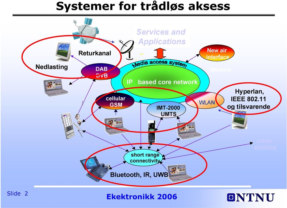 network cellular GSM IMT-2000 UMTS WLAN Hyperlan, IEEE 802.