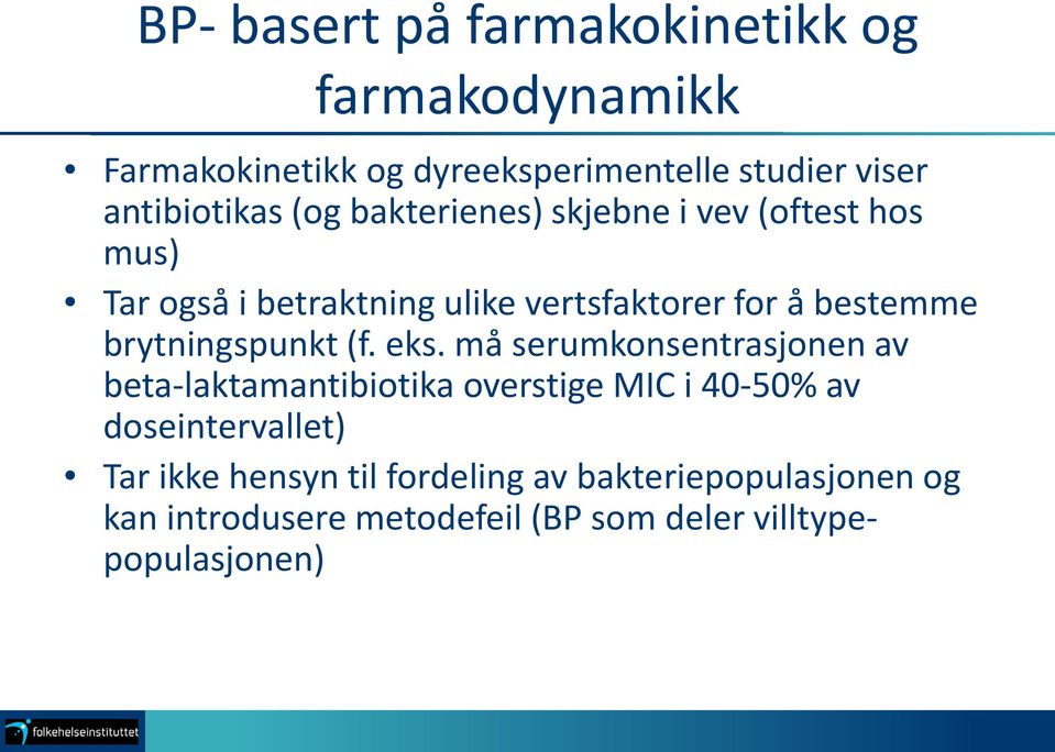 brytningspunkt (f. eks.