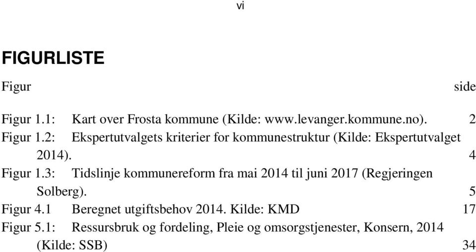 3: Tidslinje kommunereform fra mai 2014 til juni 2017 (Regjeringen Solberg). 5 Figur 4.