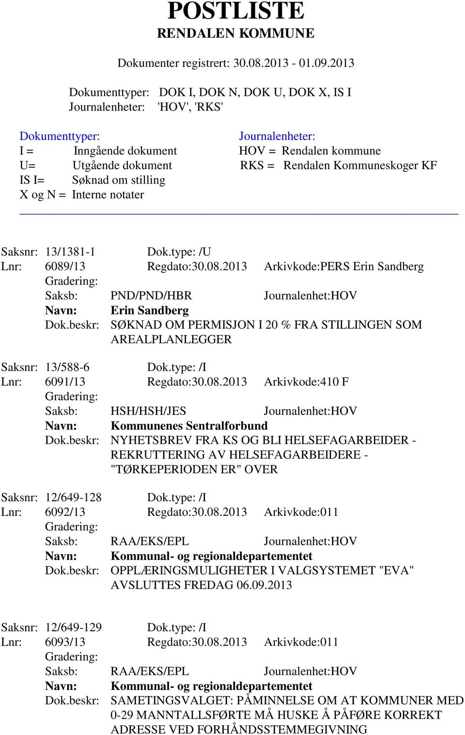2013 Arkivkode:410 F Saksb: HSH/HSH/JES Journalenhet:HOV Navn: Kommunenes Sentralforbund Dok.