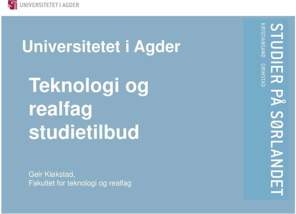 studietilbud Geir