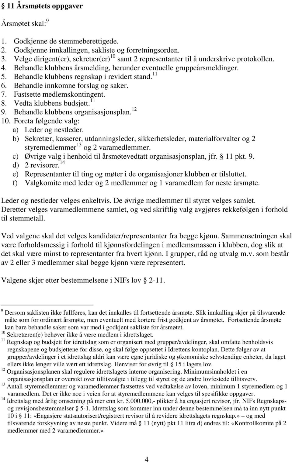 Behandle klubbens regnskap i revidert stand. 11 6. Behandle innkomne forslag og saker. 7. Fastsette medlemskontingent. 8. Vedta klubbens budsjett. 11 9. Behandle klubbens organisasjonsplan. 12 10.