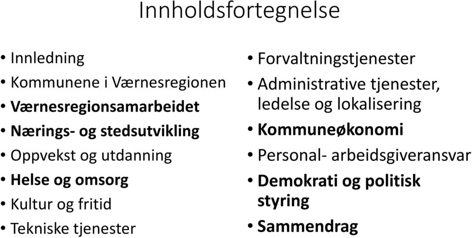 Tekniske tjenester Forvaltningstjenester Administrative tjenester, ledelse og