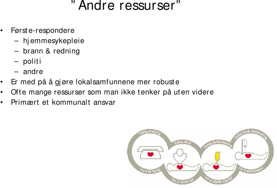 lokalsamfunnene mer robuste Ofte mange ressurser