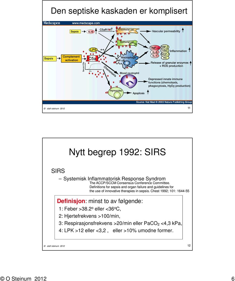 Definitions for sepsis and organ failure and guidelines for the use of innovative therapies in sepsis.