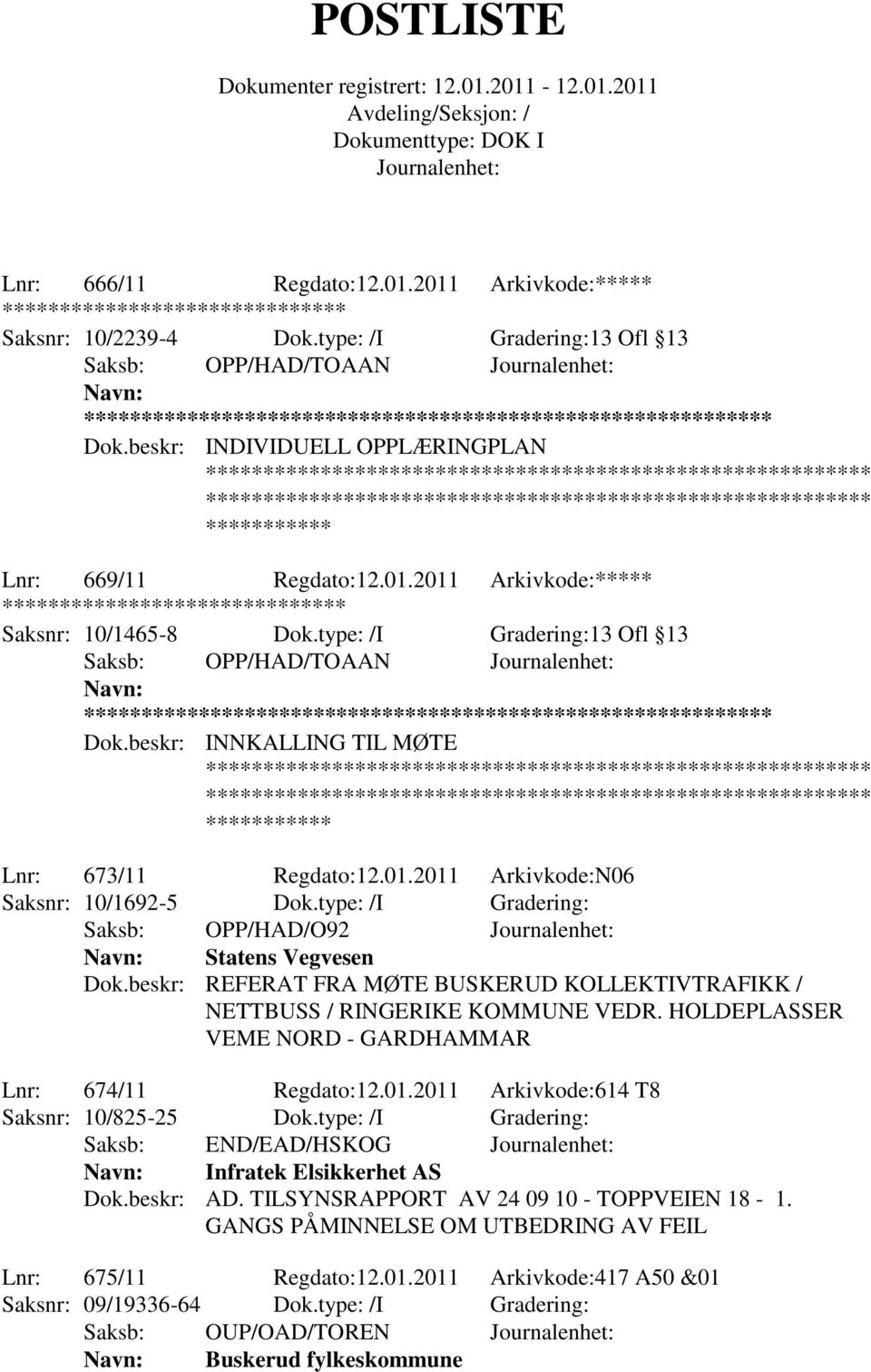 type: /I Gradering: Saksb: OPP/HAD/O92 Statens Vegvesen Dok.beskr: REFERAT FRA MØTE BUSKERUD KOLLEKTIVTRAFIKK / NETTBUSS / RINGERIKE KOMMUNE VEDR.