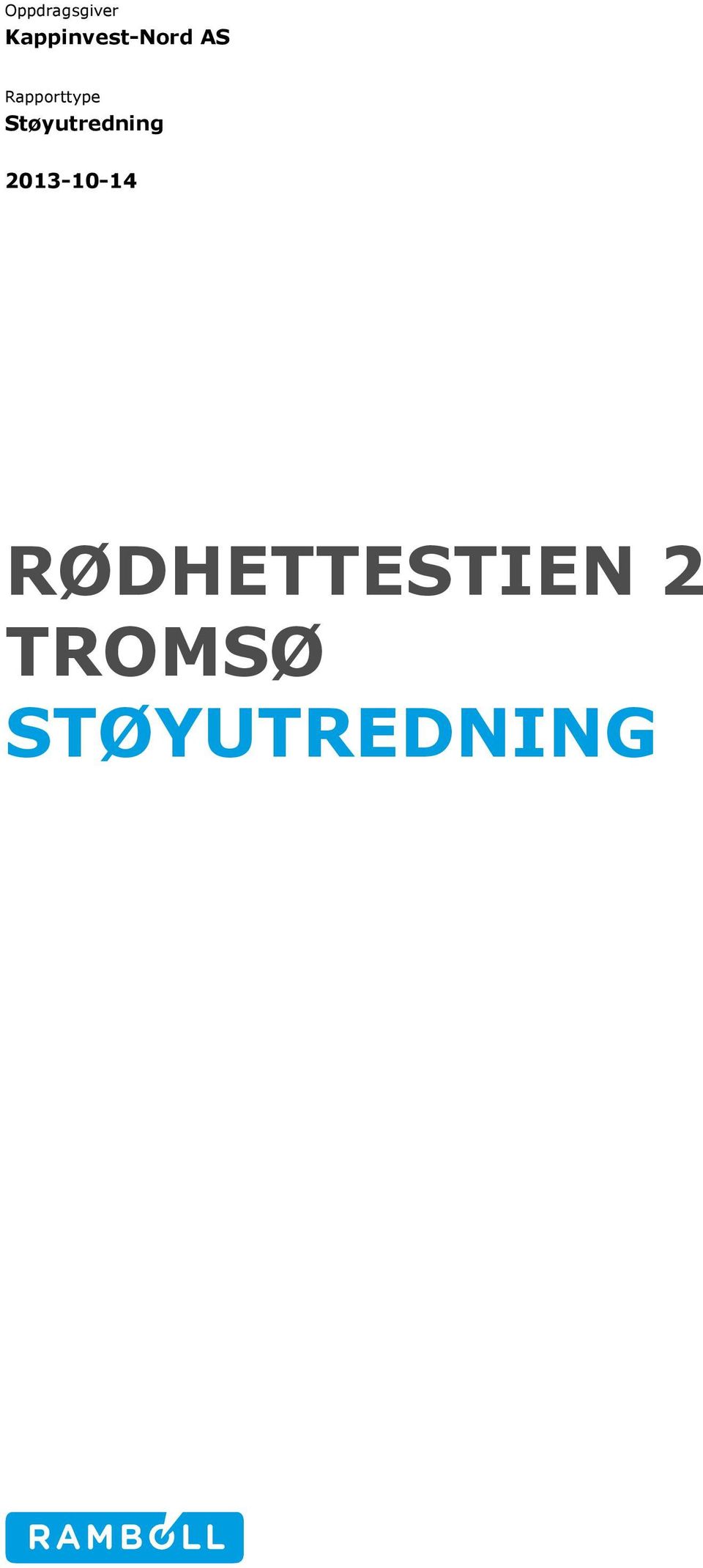 Rapporttype Støyutredning