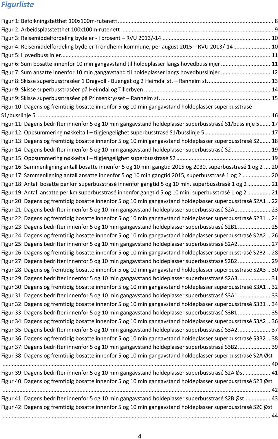 .. 11 Figur 6: Sum bosatte innenfor 1 min gangavstand til holdeplasser langs hovedbusslinjer... 11 Figur 7: Sum ansatte innenfor 1 min gangavstand til holdeplasser langs hovedbusslinjer.